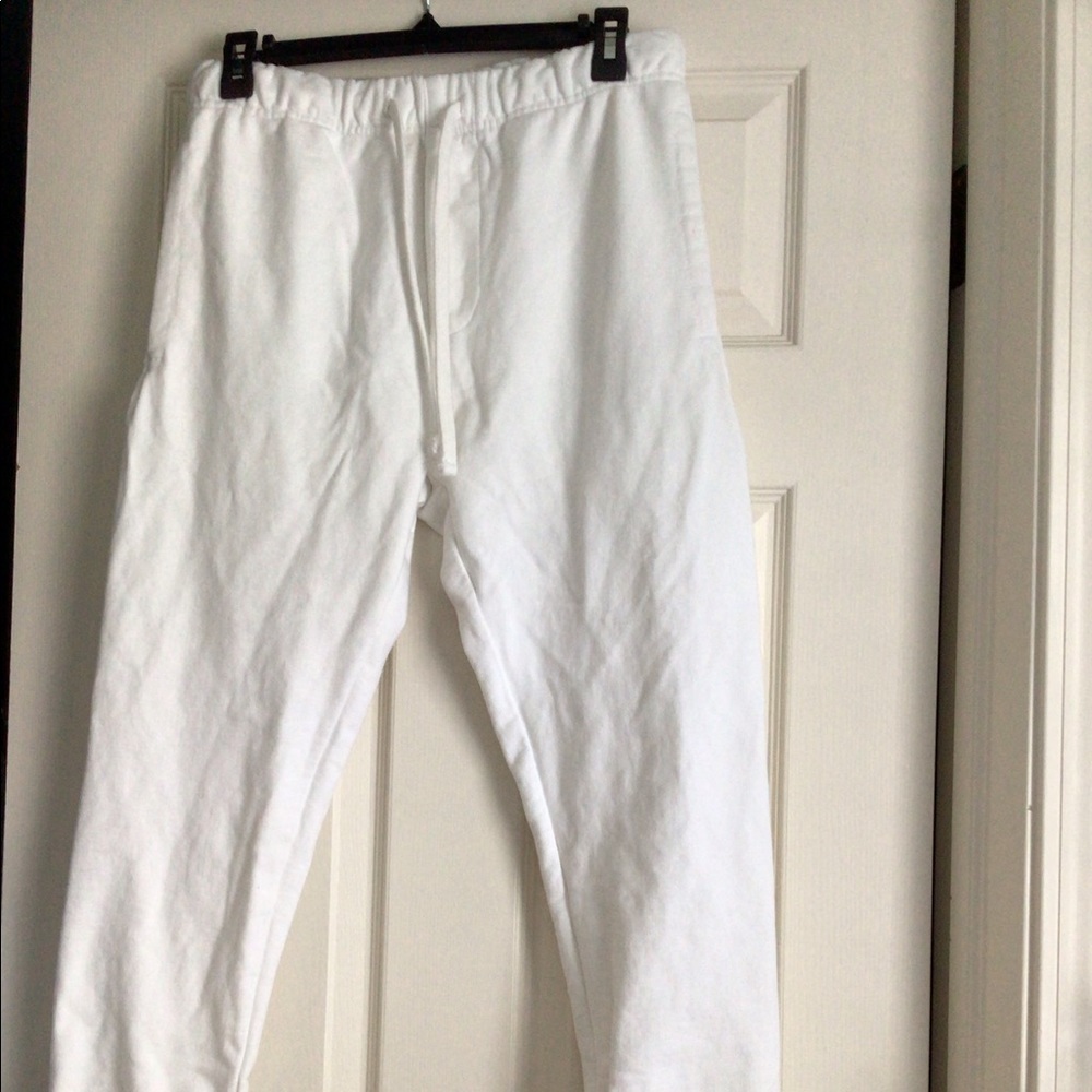White sweat pants